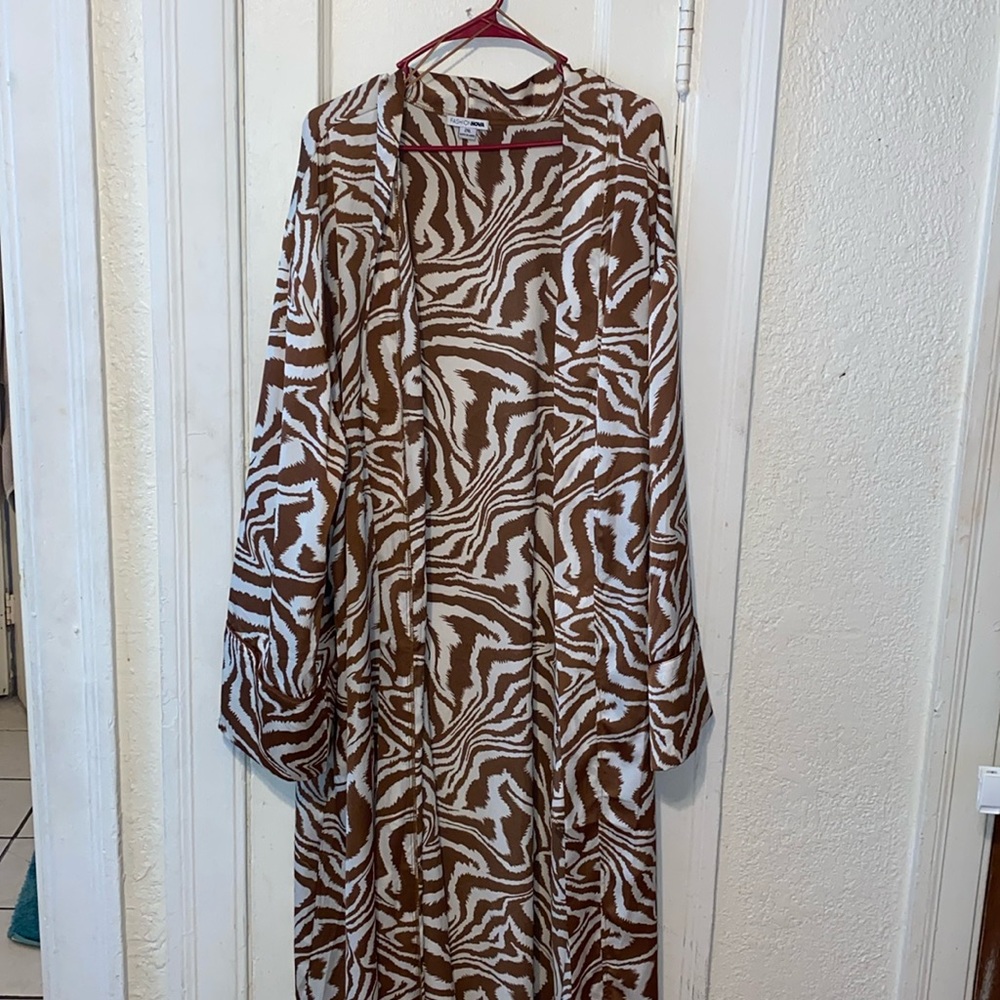 Fashion Nove Brown Zebra Print Kimono